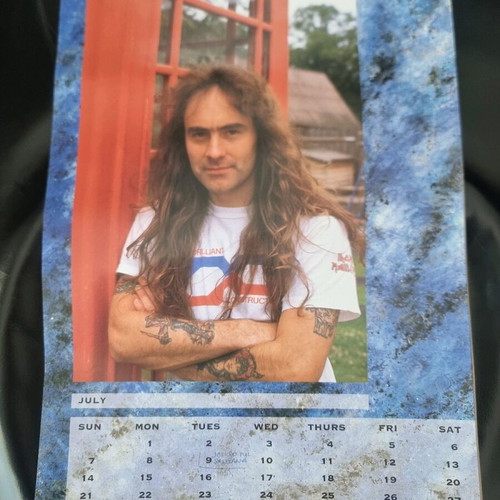 Iron Maiden 1991 calendar used, official