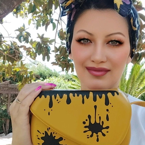 Shoulder bag hand-painted new, unique piece