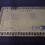 Metallic Telecard used
