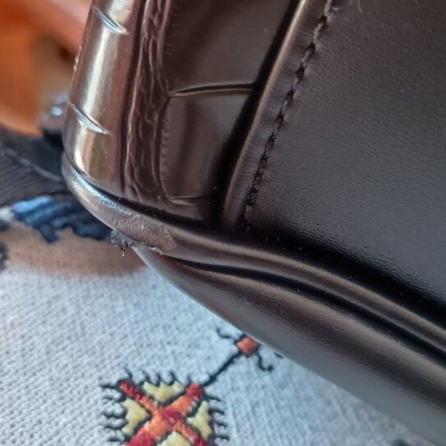 Axel black backbag used with croco pattern