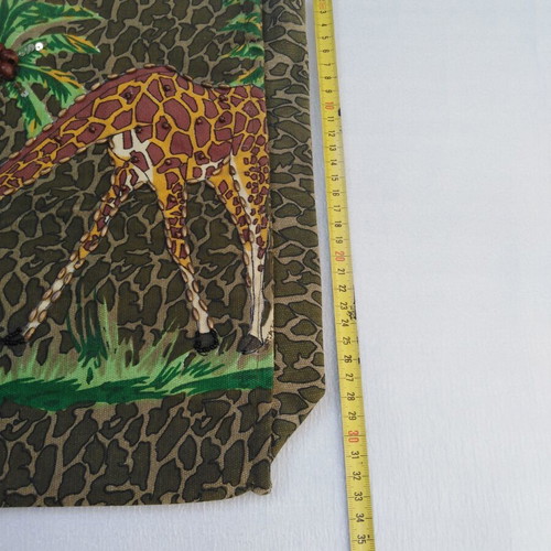 Tote bag shoulder fabric with giraffe print new