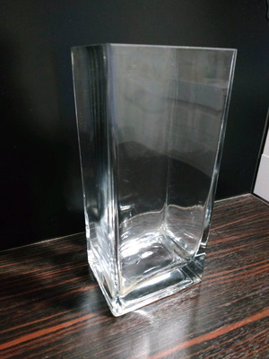Transparent vase used 22x10 large thick