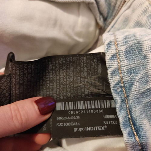 ZARA Jeans ZW Collection wide oversized high-waisted like new, size 36