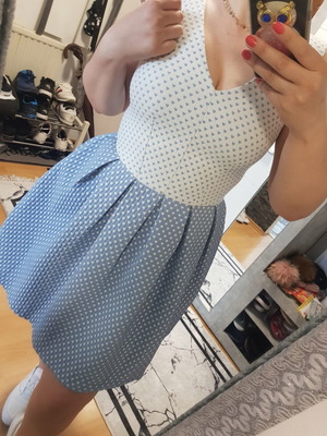 Closet doll dress like new, size S, light blue