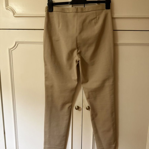 Zara cigarette pants beige new with gold buttons