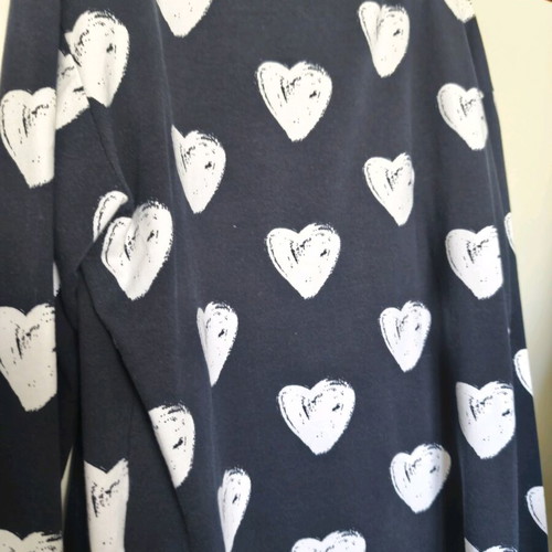 Desigual women's sweatshirt hearts like new, black, size L