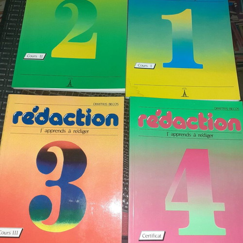 Rédaction French learning books new, set of 4 volumes
