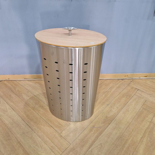 Laundry basket 40 liters with oak lid, 58cm height new