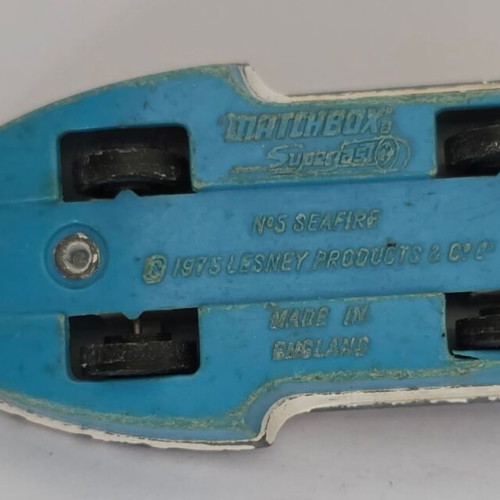 Matchbox Superfast No 5 Seafire Boat with blue driver