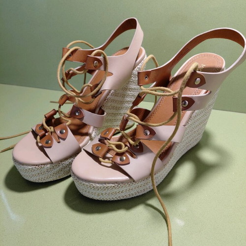 Migato platform sandals with laces like new, size 39, beige