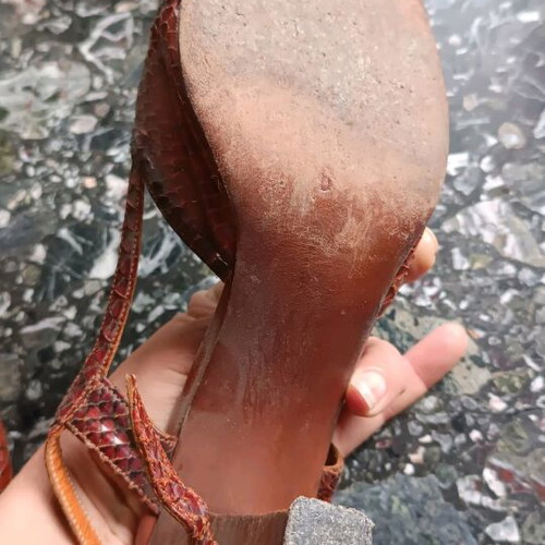 Vintage handmade leather sandals used size 39