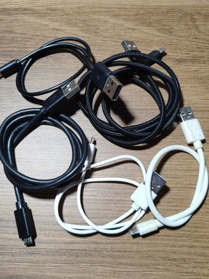 Καλώδια USB σε Micro-USB σετ 5 τεμαχίων σαν καινούργιο