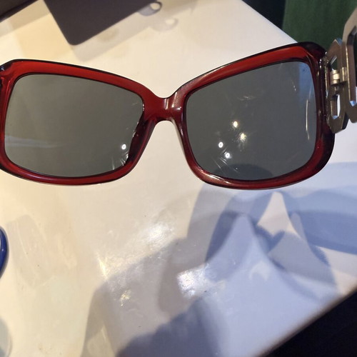 Dolce & Gabbana vintage sunglasses, oversized burgundy frame