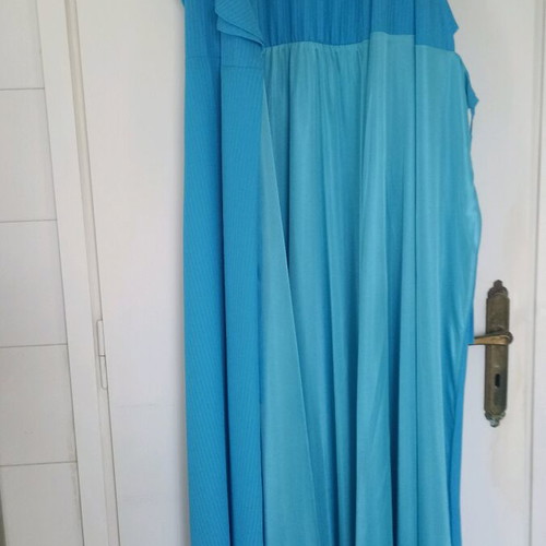 Maxi evening dress turquoise like new, one size