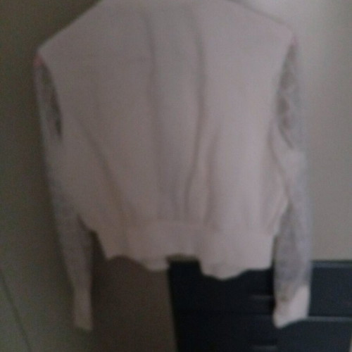 Jacket with transparent sleeves like new, white size M