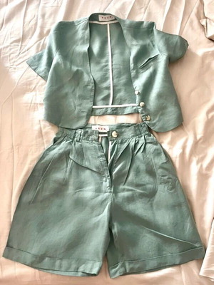 Karavan linen set dusty mint XS
