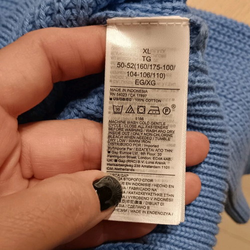 GAP women's cotton cardigan new, blue XL
