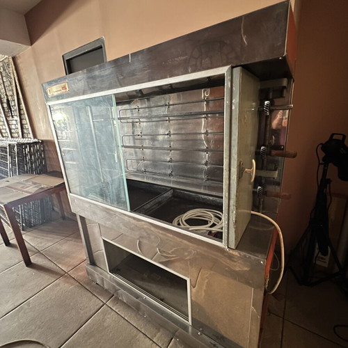 Rotisserie electric with 3 spits, used, Leonidas model 1.20m