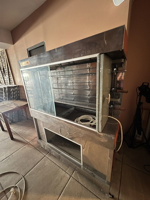 Rotisserie electric with 3 spits, used, Leonidas model 1.20m