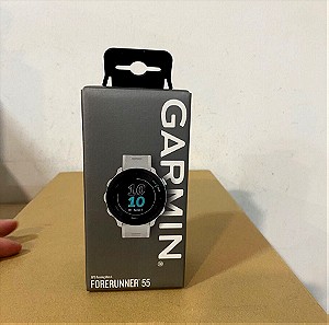 Garmin Forerunner 55 42mm Αδιάβροχο Smartwatch με Παλμογράφο (White) σφραγισμένο