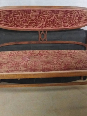 Classic style 7-piece living room set used, wooden frame