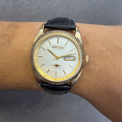 Citizen Eagle 7 Automatic watch used, vintage 1984, 21 jewels, day-date