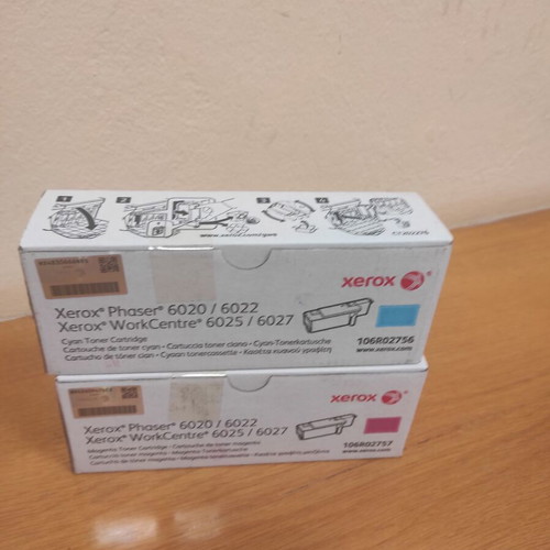 Xerox Phrase 6020/6022 toner new, magenta and cyan