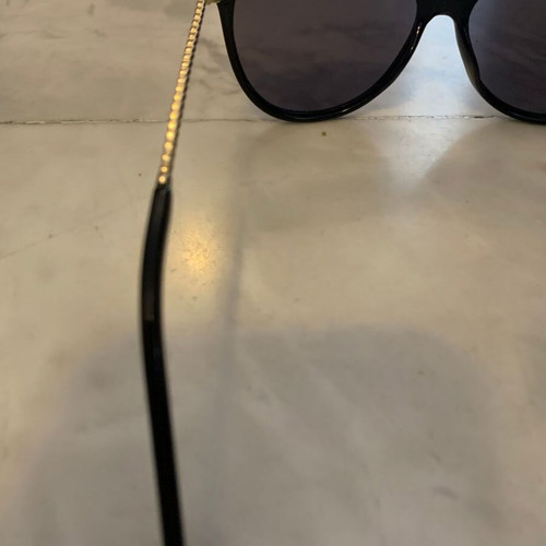 Celestino sunglasses used, black with gold arms