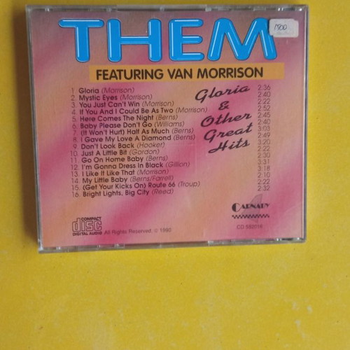 Them CD Featuring Van Morrison like new