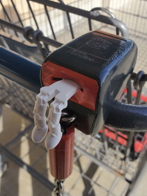 3D Printed Cart Keeper new, practical gadget for shopping cart