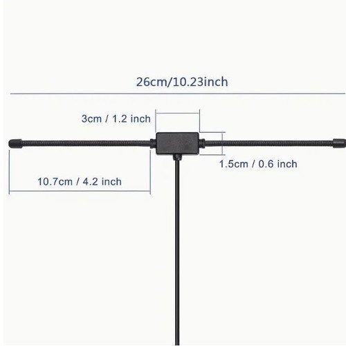 FM radio antenna 3.5mm heavy-duty metal new