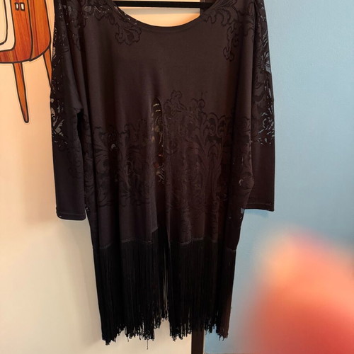 Nidodileda blouse dress with fringes new