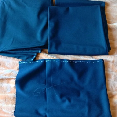 Set of two blue fabrics, one thick and one summer type, new