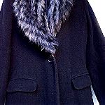  Vintage μαυρο ολομαλλο παλτο Morgan medium.