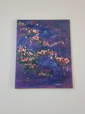 Handmade abstract impressionism painting 40x50 cm canvas