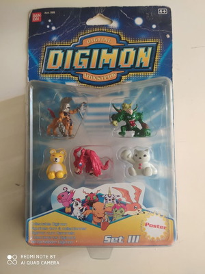Digimon Digital Monsters set of 5 mini figures 4cm new Bandai