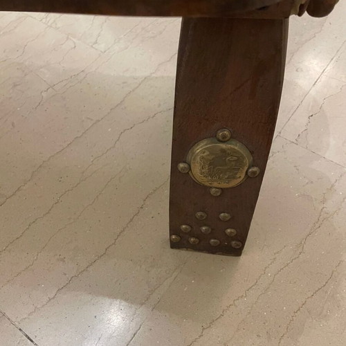 Leather Long Stool retro 70s, like new