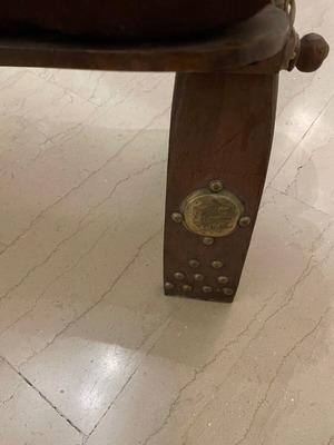 Leather Long Stool retro 70s, like new
