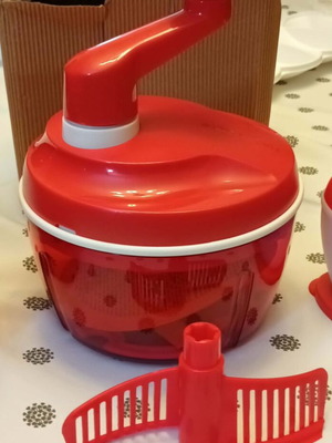 Tupperware Chopper with Blades and Paddle Whisk, New