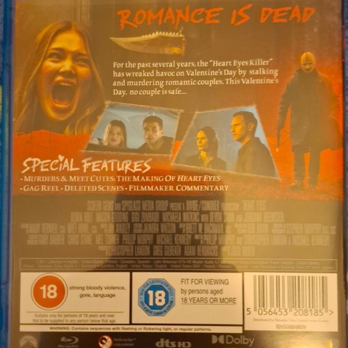 Heart Eyes Blu-ray movie, horror genre, English subtitles