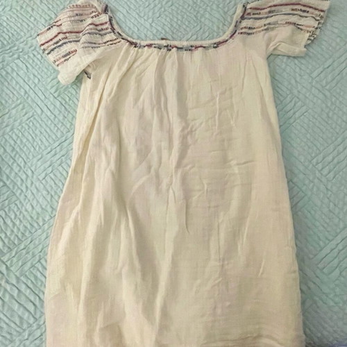 Zara mini dress like new, beige with embroidered details