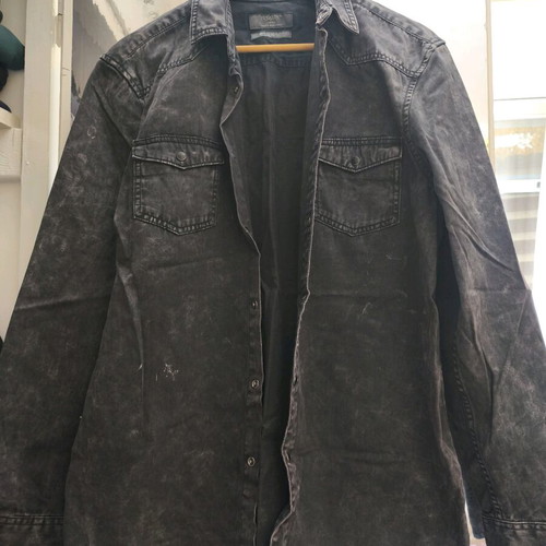 Denim overshirt women's new H&M black size M