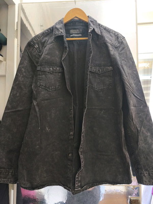 Denim overshirt women's new H&M black size M