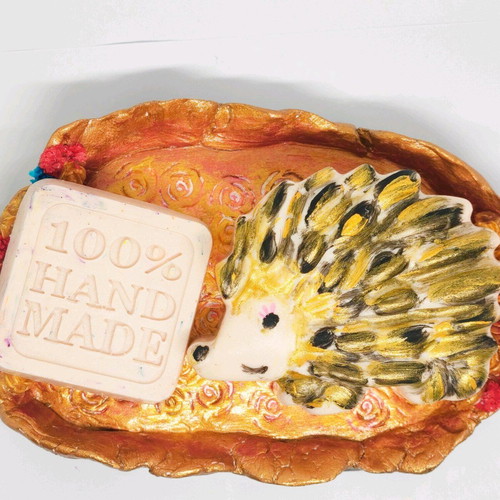 Handmade decorative aromatic soap hedgehog shape