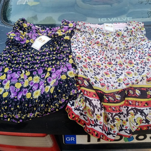 2 mini floral dresses, size S