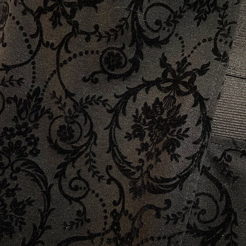 Gothic mini skirt like new, velvet embossed patterns, black