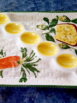 Easter ceramic plate 31x22 cm