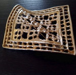 Handmade brooch in pure silver by Katerina Grolliou, like new