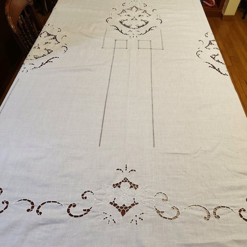 Handmade cutwork curtain like new 190x290