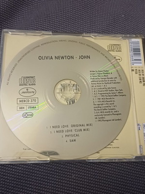 Olivia Newton John I Need Love CD single σαν καινούργιο, pop